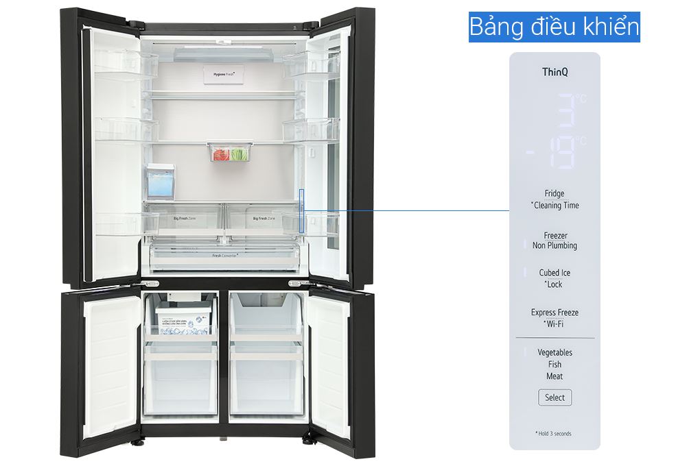Tủ lạnh LG Inverter 617 lít Multi Door InstaView LFB61BLGAI